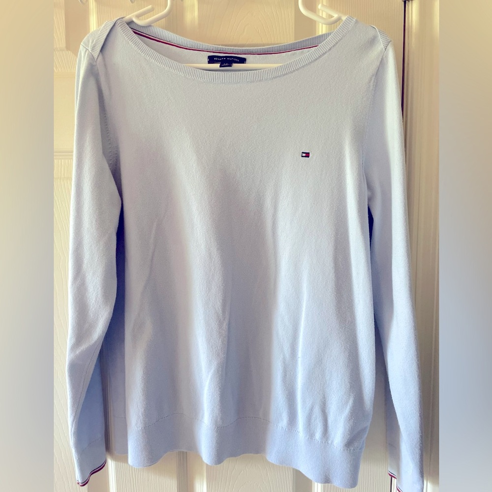 Tommy Hilfiger Cotton Boatneck Longsleeve Baby Powder Blue